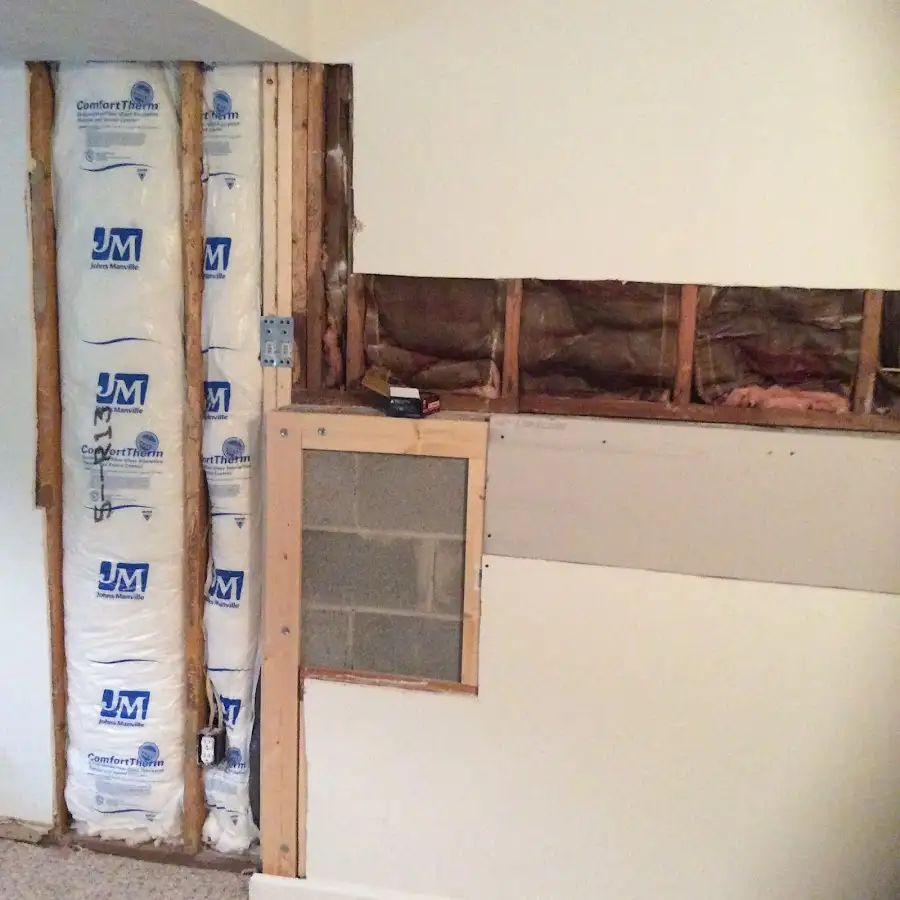 Wall insulation replacement during Structural Drying in Lanham